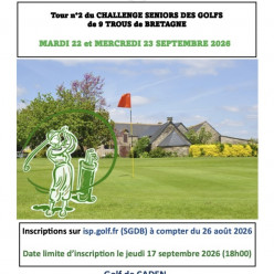 Challenge seniors des golfs de 9 trous de Bretagne 2026